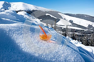 Relax on skis, sunny day on skis, Jasna, Low Tatras, Slovakia