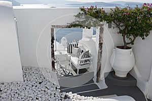 Relax terrace with beautiful sea view in Oia, Santorini