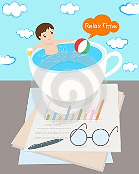 Relax time for businessman