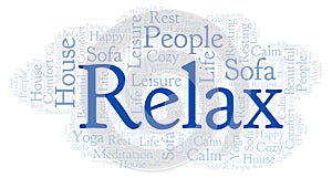 Relax word cloud.