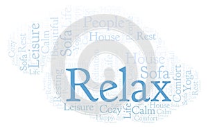 Relax word cloud.