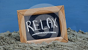 Relax written