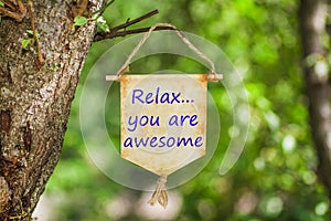 Relax you are awesome on Paper Scroll