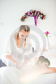 Relaxation in a beauty saloon