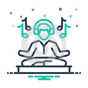Mix ix icon for Relaxation, mental repose and stres photo