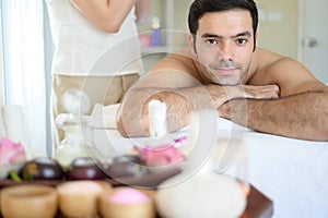 Relaxation and massage in the spa.