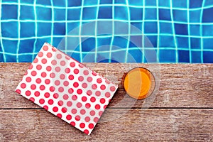 Relaxation at the Poolside in Summer, Top View