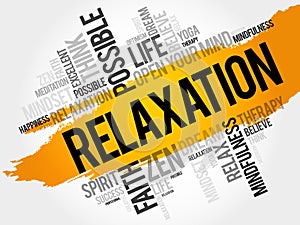 Relaxation word cloud