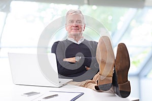 Relaxed businessman