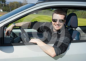 Relaxed driver portrait