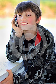 Relaxed Kid Talking photo