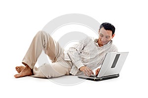 Relaxed man with laptop #2