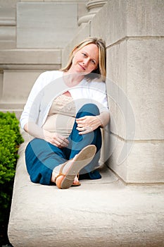 Relaxed Pregnant Woman
