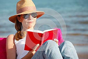 Relaxing on the beach