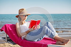 Relaxing on the beach