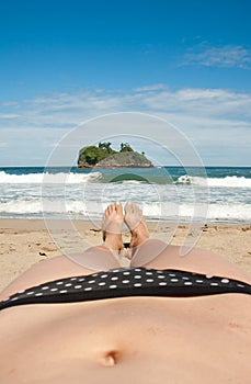 Relaxing on the beach - Salsa Brava - Puerto Viejo - Costarica