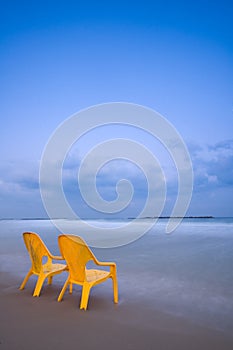 Relaxing at the beach (Vertical)