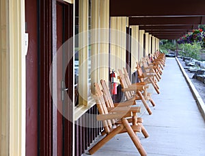 Relaxing chairs in the resort