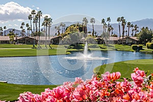 Relaxing country club view in Palm Springs, California