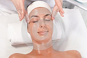 Relaxing facial massage