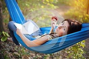 Relaxing in a Hammock