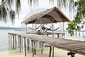 Relaxing Hut on the Sea Water