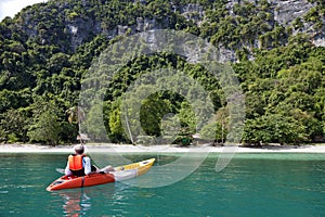 Relaxing Kayaker