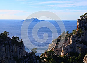 The relaxing nature in the French Riviera at Calanque En Vau