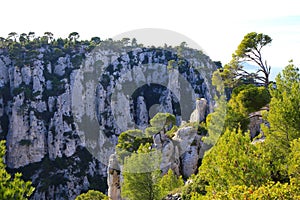 The relaxing nature in the French Riviera at Calanque En Vau