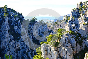 The relaxing nature in the French Riviera at Calanque En Vau