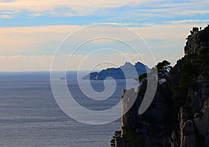 The relaxing nature in the French Riviera in Calanque En Vau