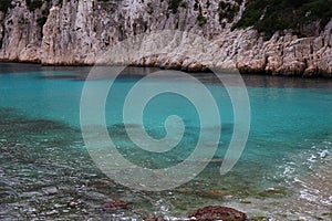 The relaxing nature in the French Riviera in Calanque En Vau
