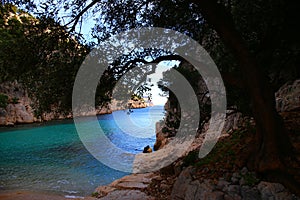 The relaxing nature in the French Riviera in Calanque En Vau