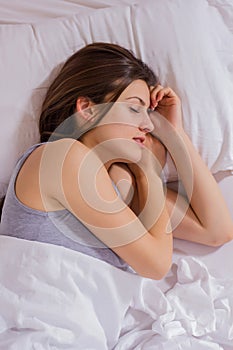 Relaxing and Peaceful Sleeping Woman