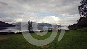 Relaxing picnic area at Loch Linnhe - west coast Scotland