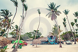 Relaxing on remote Tropical Paradise beach in