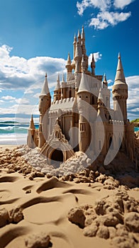 Relaxing rendezvous Sandcastle embodies the holiday concept of leisure by the shore