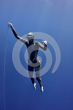 Relaxing in the sea depth