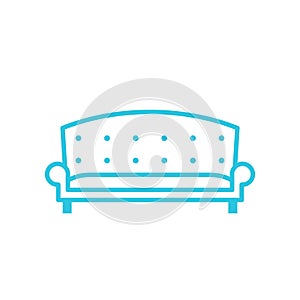 Relaxing Sofa icon. Isolated on white