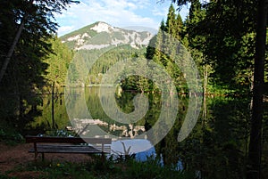 Relaxing spot at Lacul Rosu