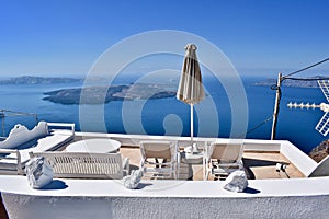 Relaxing spot at Oia, Santorini photo