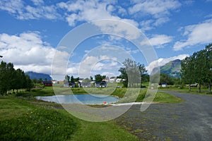 Relaxing view in the morning in the middle of nature in Norway