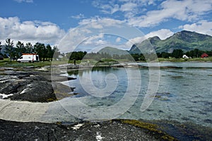 Relaxing view in the morning in the middle of nature in Norway