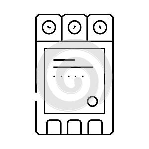 relay electronic component line icon vector illustration