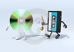 Relay between old audio tape and cd audio