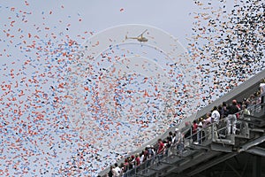 Release of The Balloons at Indy 500 Race and Race Fans