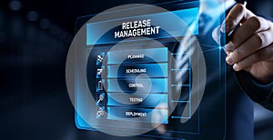 Release management software development and testing concept.