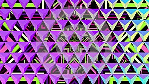 Relective grid of triangles over kaleidoscope stars