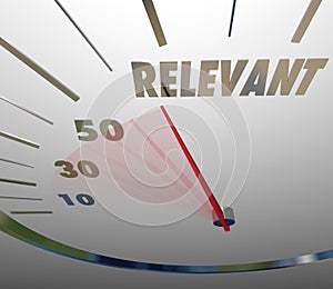 Relevance Word Speedometer Important Significant Pertinent Information