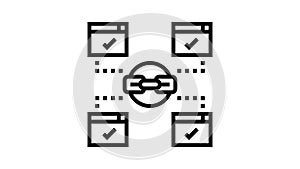 relevant outbound links line icon animation